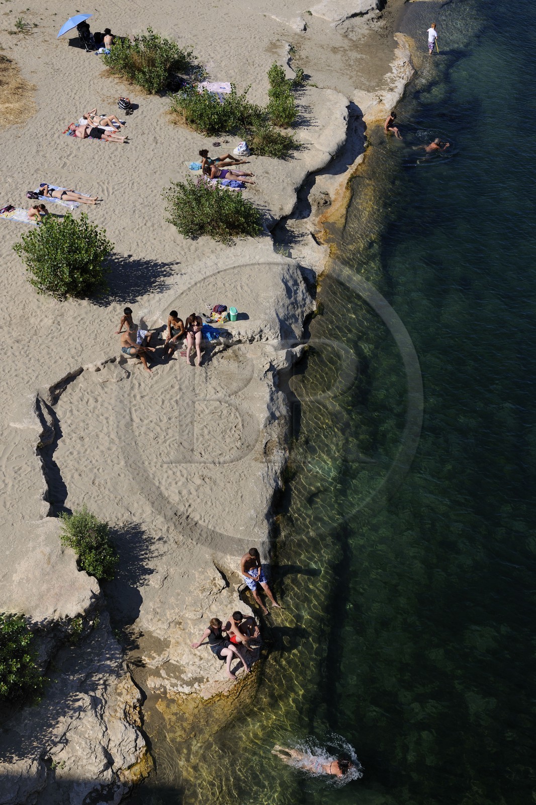 France, Gard, region of the Pays d'Uzege, the river Gardon at Collias