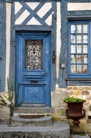 France, Calvados (14), Pays d'Auge, Beaumont-en-Auge, maison à pans de bois