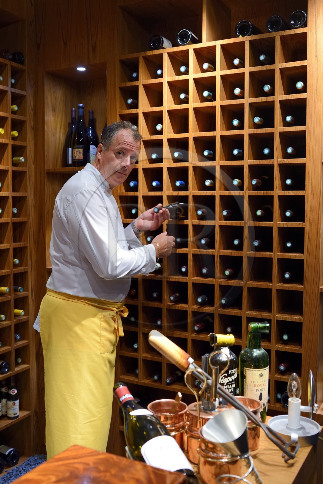 France, Isere, Vienne, Patrick Henriroux two Michelin stars Chef