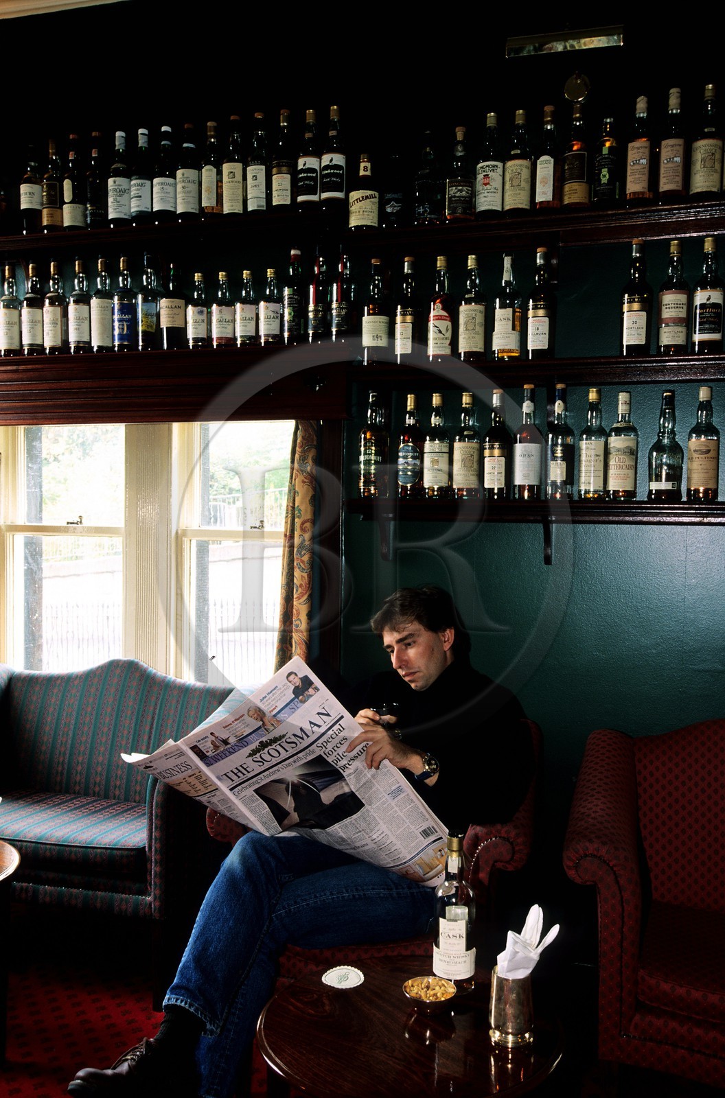 Royaume-Uni, Ecosse, Moray, Craigellachie, le Craigellachie Hôtel et sa fameuse collection de whisky pur malt (plus de 400 bouteilles)