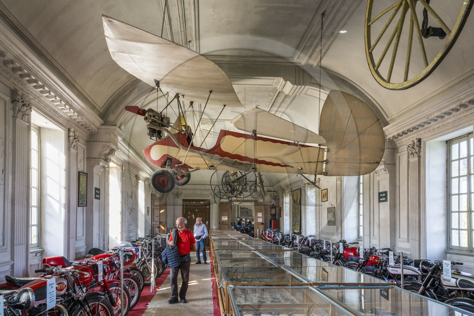 France, Cote d'Or, Côte de Beaune, Savigny-les-Beaune, the castle with museums and collections of fighter planes, Abarth racing cars, motorcycles, straddle tractors, models, fire trucks, the Pou-du-ciel is an airplane designed by Henri Mignet in 1934