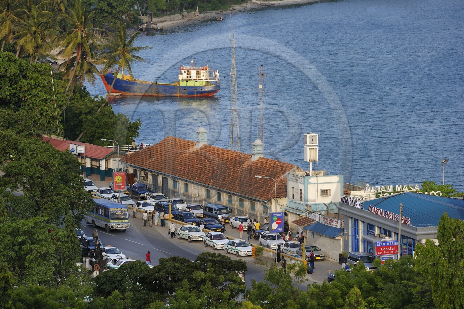Tanzania, Dar es-Salaam, Zanzibar Gate the pier to the island of Zanzibar