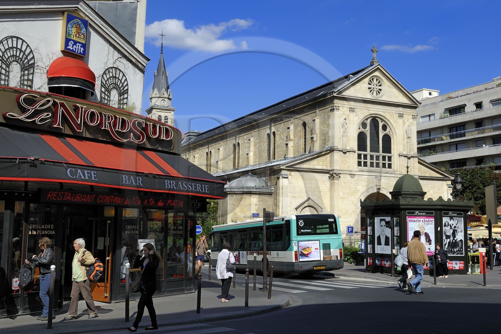 France, Paris (75), la brasserie Nord-Sud rue Ordener à l'origine une cantine improvisée pour les ouvrier de la ligne de metro Nord-Sud