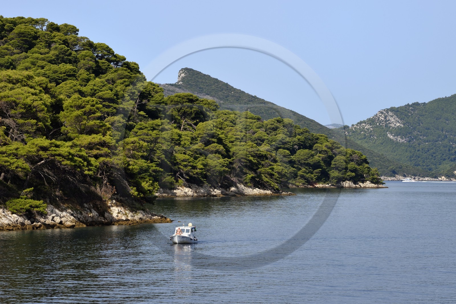 Croatia, Dalmatia, Dalmatian coast, Sipan Island, anchorage of Uvala Veliki Jakljan