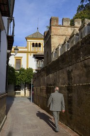Espagne, Andalousie, Séville, calle Agua ou ruelle de l'eau est le cœur géographique du quartier Santa Cruz et fut baptisée ainsi car elle longeait un aqueduc encore en usage qui assurait l'alimentation en eau de l'Alcazar