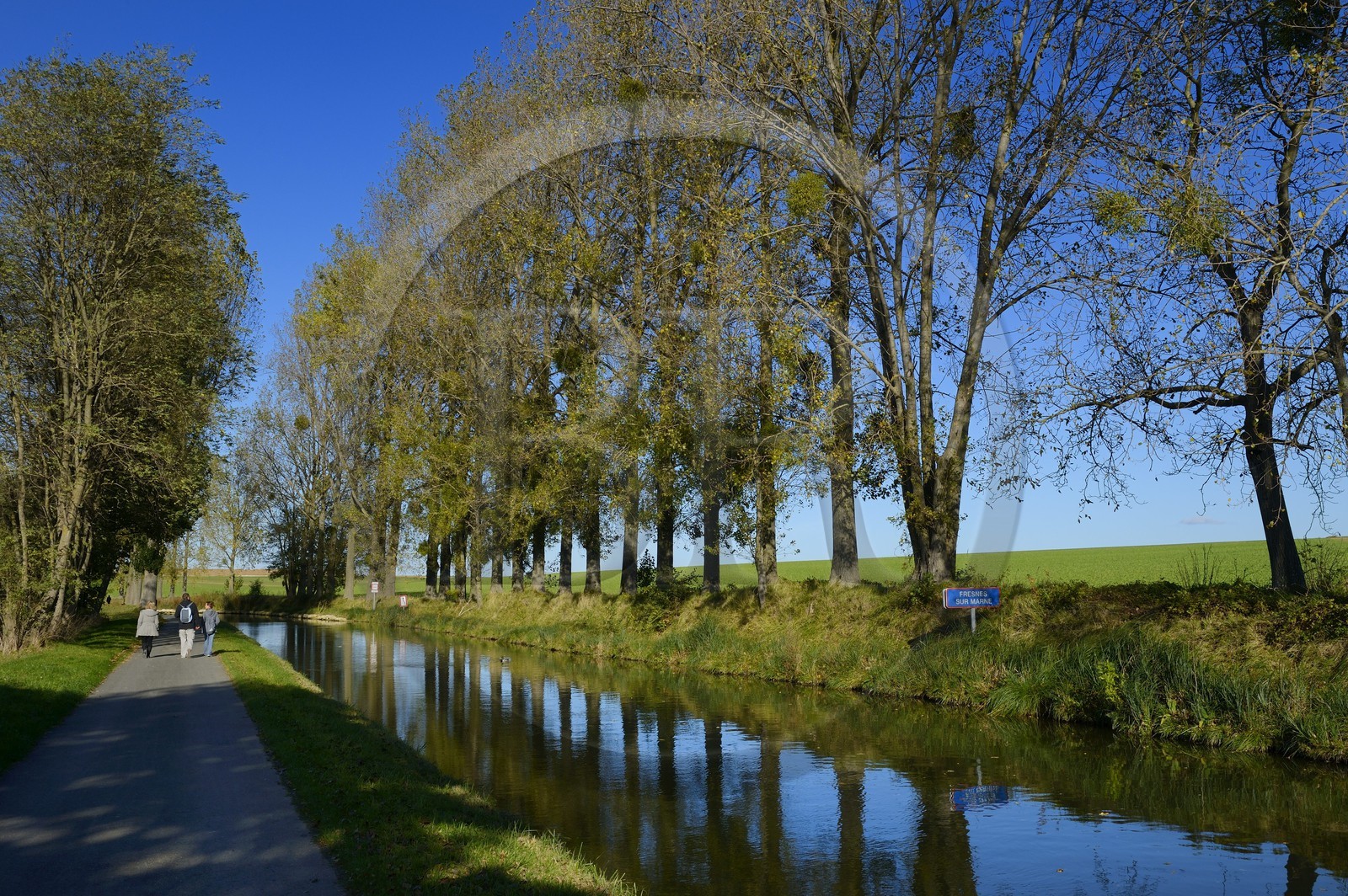 France, Seine-et-Marne (77), Fresnes-sur-Marne, le canal de l'Ourcq