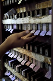 Sri Lanka, Colombo, central Colombo Fort train station, sales at the ticket office
