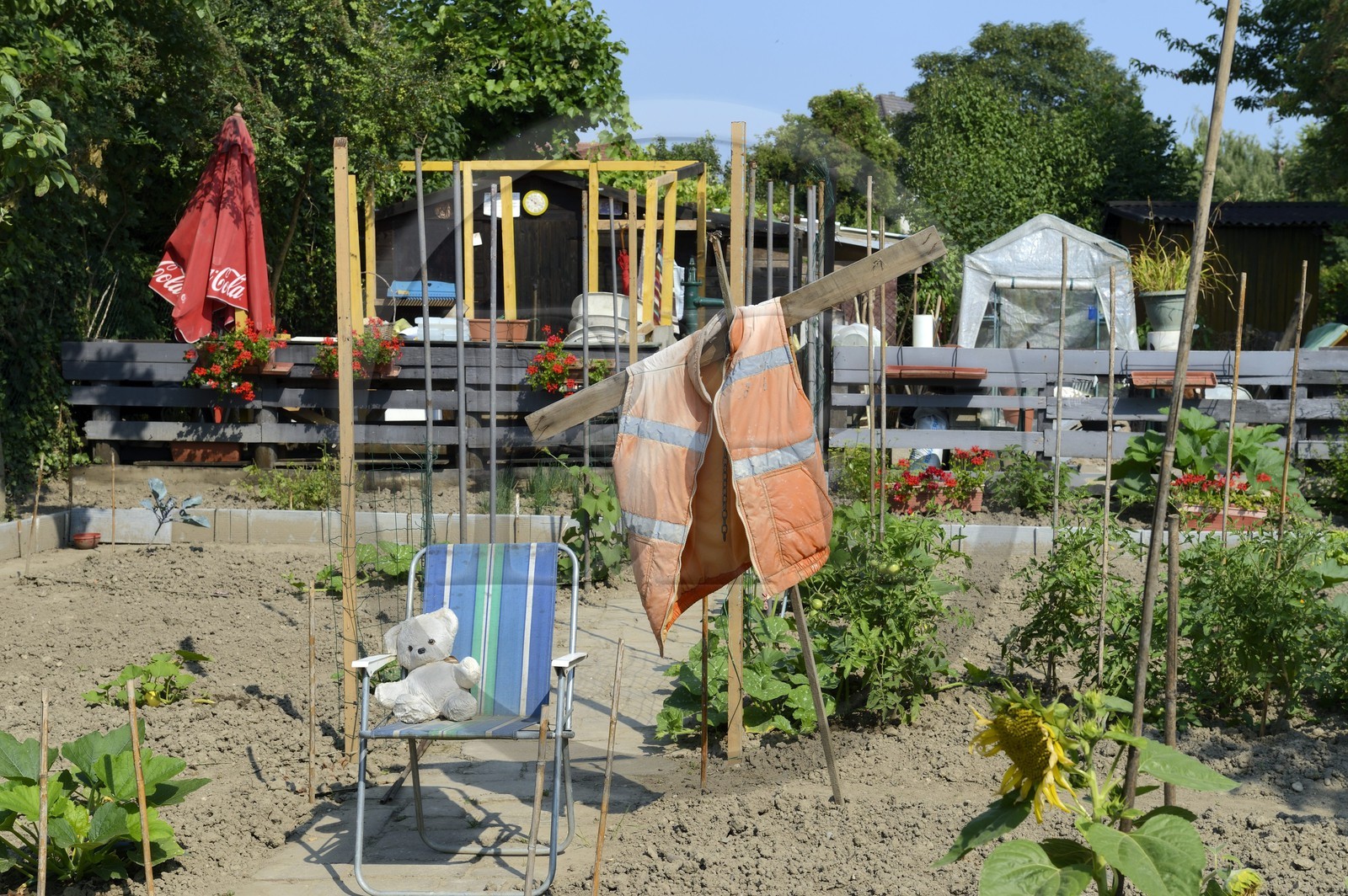 France, Bas-Rhin (67), Strasbourg, quartier de la Robertsau, jardins ouvriers