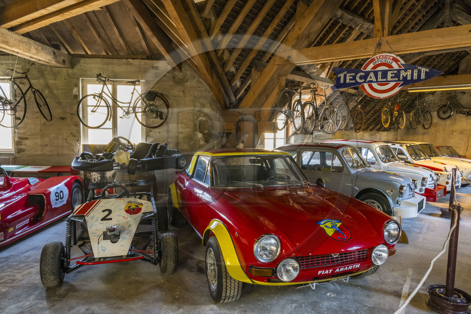 France, Cote d'Or, Côte de Beaune, Savigny-les-Beaune, the castle with museums and collections of fighter planes, Abarth racing cars, motorcycles, straddle tractors, models, fire trucks