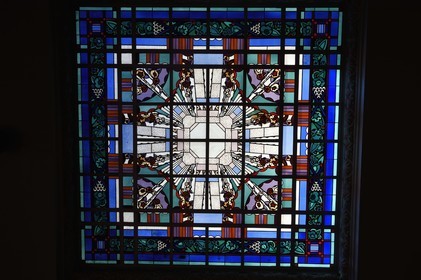 France, Allier (03), Vichy, City Hall, stained glass window of master glassmaker Francis Chigot 1928