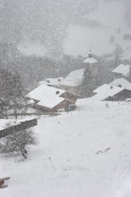 France, Haute Savoie, Les Carroz d'Araches ski resort, Araches la Frasse village