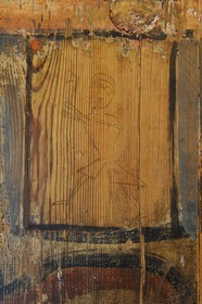 Norway, Sogn Og Fjordane County, Laerdal, Undredal in Aurland Fjord, wooden stave church called stavkirker or stavkirke built in 1147, graffity representing a 11th century Viking