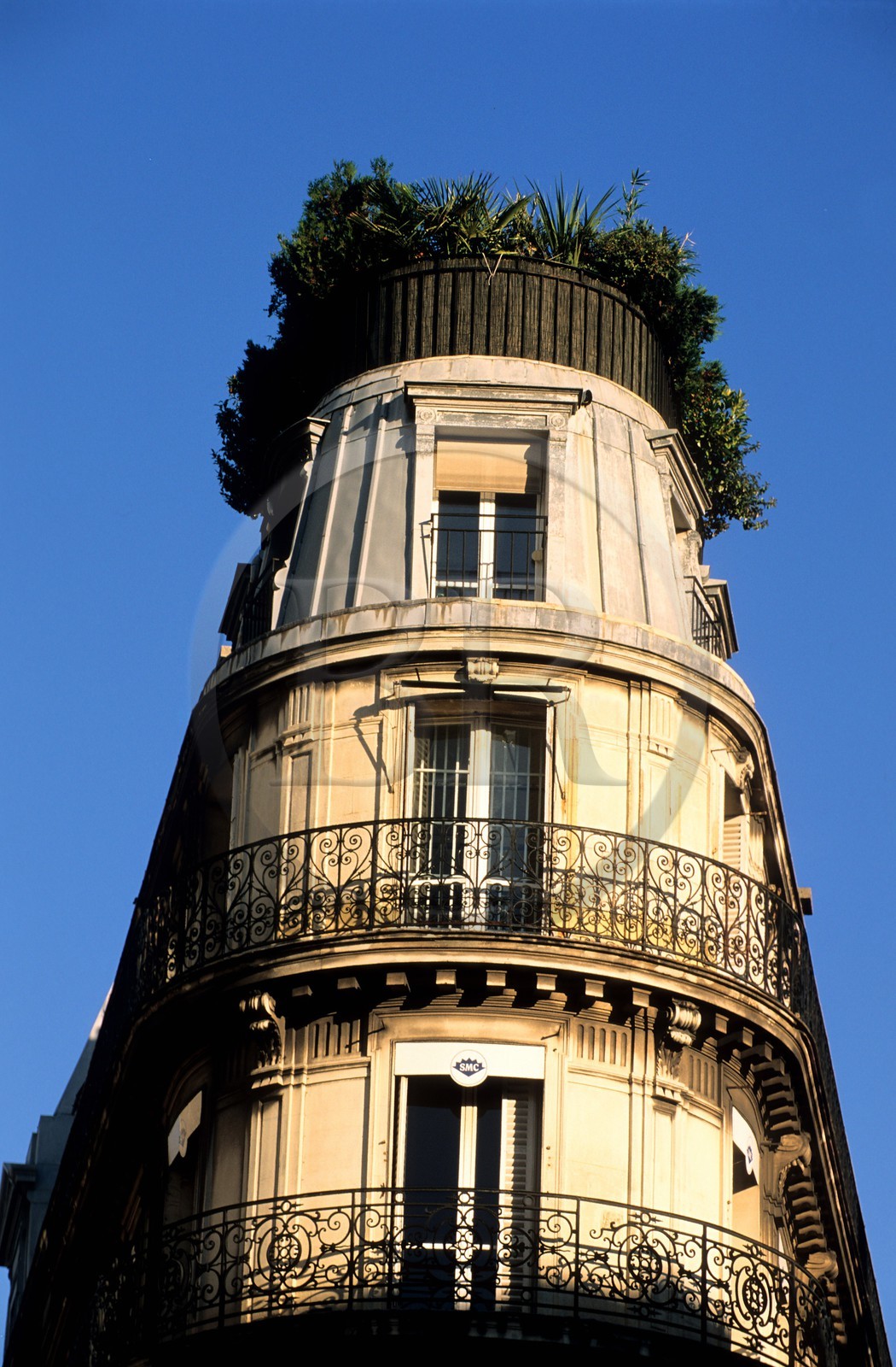 France, Paris (75), jardin suspendu d'un immeuble haussmannien rue du 4 septembre