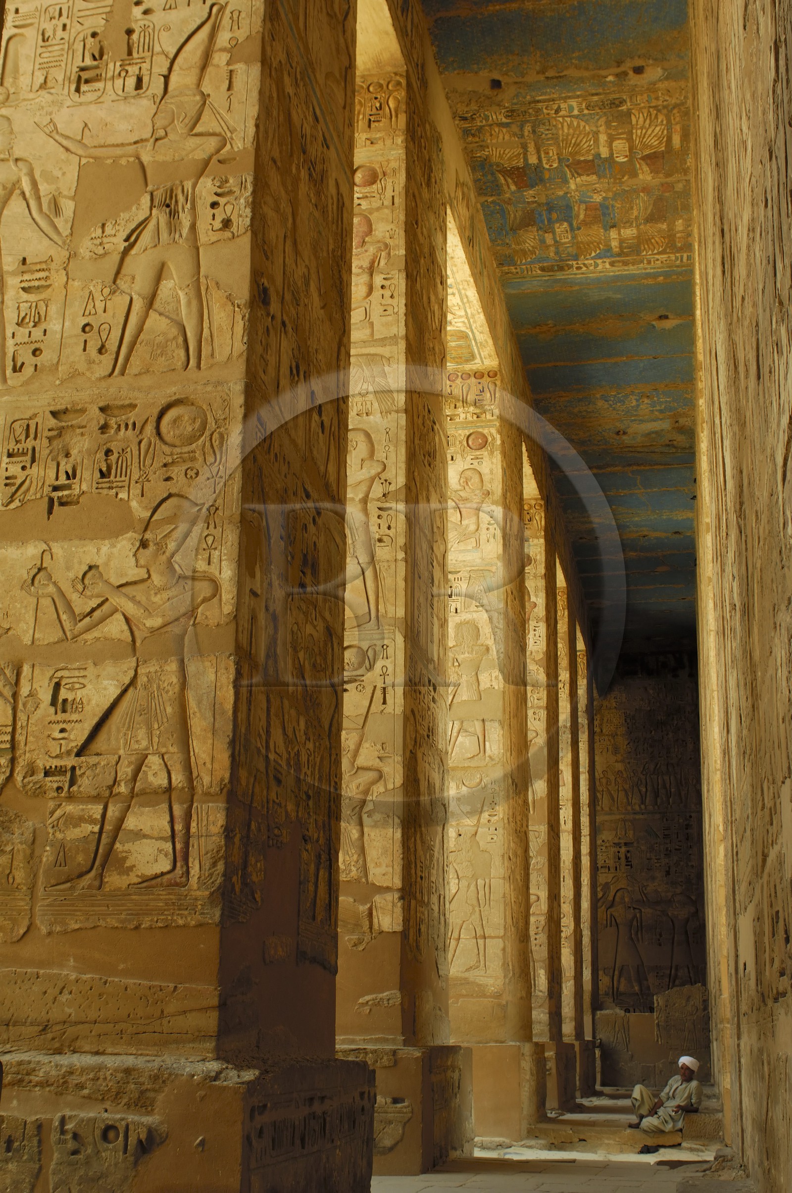 Egypt, Upper Egypt, Nile Valley, surroundings of Luxor, West bank, Thebes Necropolis listed as World Heritage by UNESCO,  Medinet Habu, Ramesses III Temple