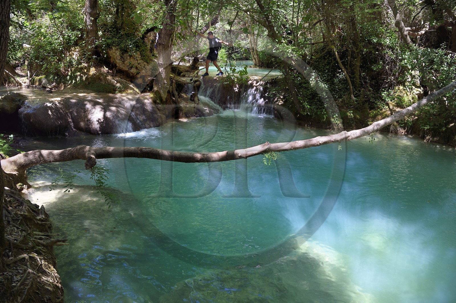 France, Var (83), Provence Verte, parc naturel régional du Verdon, cascade de Sillans, rivière de la Bresque