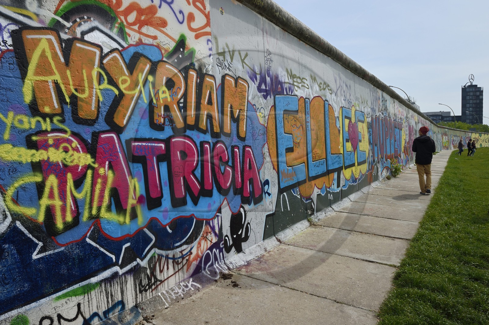 Allemagne, Berlin, Friedrichshain-Kreuzberg, East Side Gallery, le mur