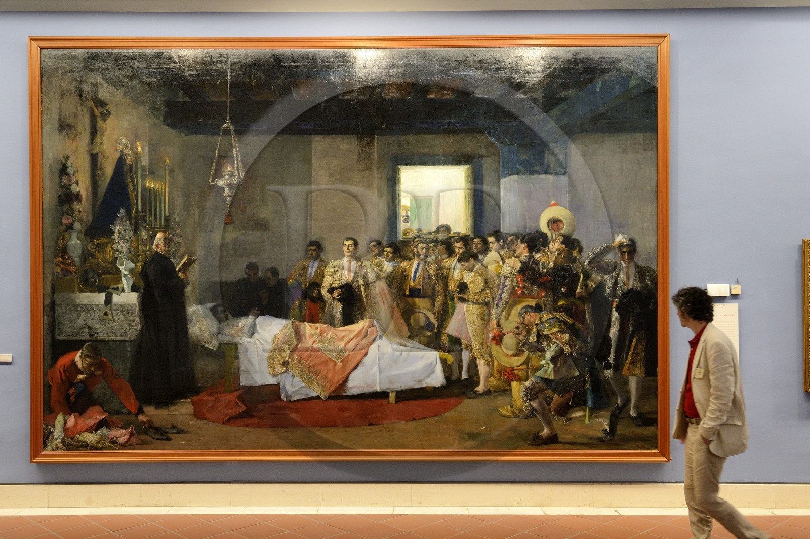 Spain, Andalusia, Seville, Museum of Fine Arts, Death of the master (1913) by Jose Villegas Cordero