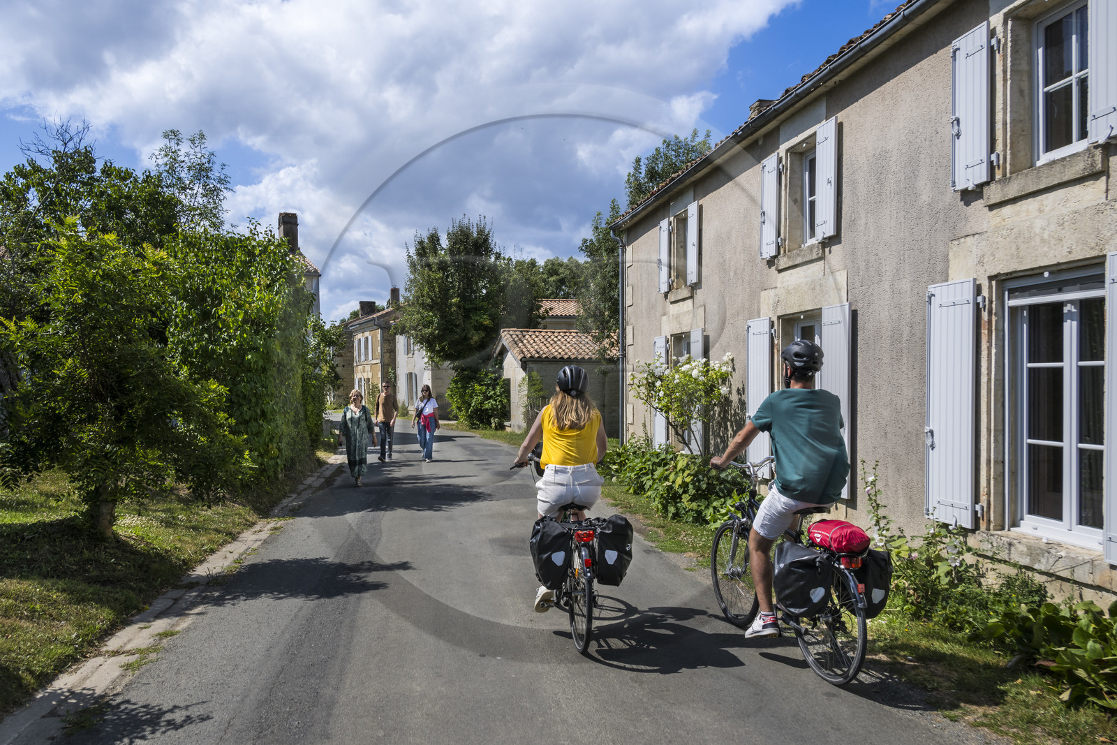 France, Deux-Sèvres (79), le Marais Poitevin, la Venise Verte, Le Vanneau-Irleau, randonnée à bicyclette, découverte du village