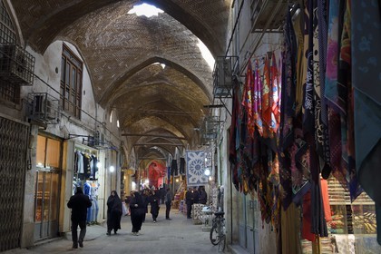Iran, Isfahan Province, Isfahan, Bazar-e Bozorg (Great Bazaar), a massive covered bazaar which dates back almost 1300 years