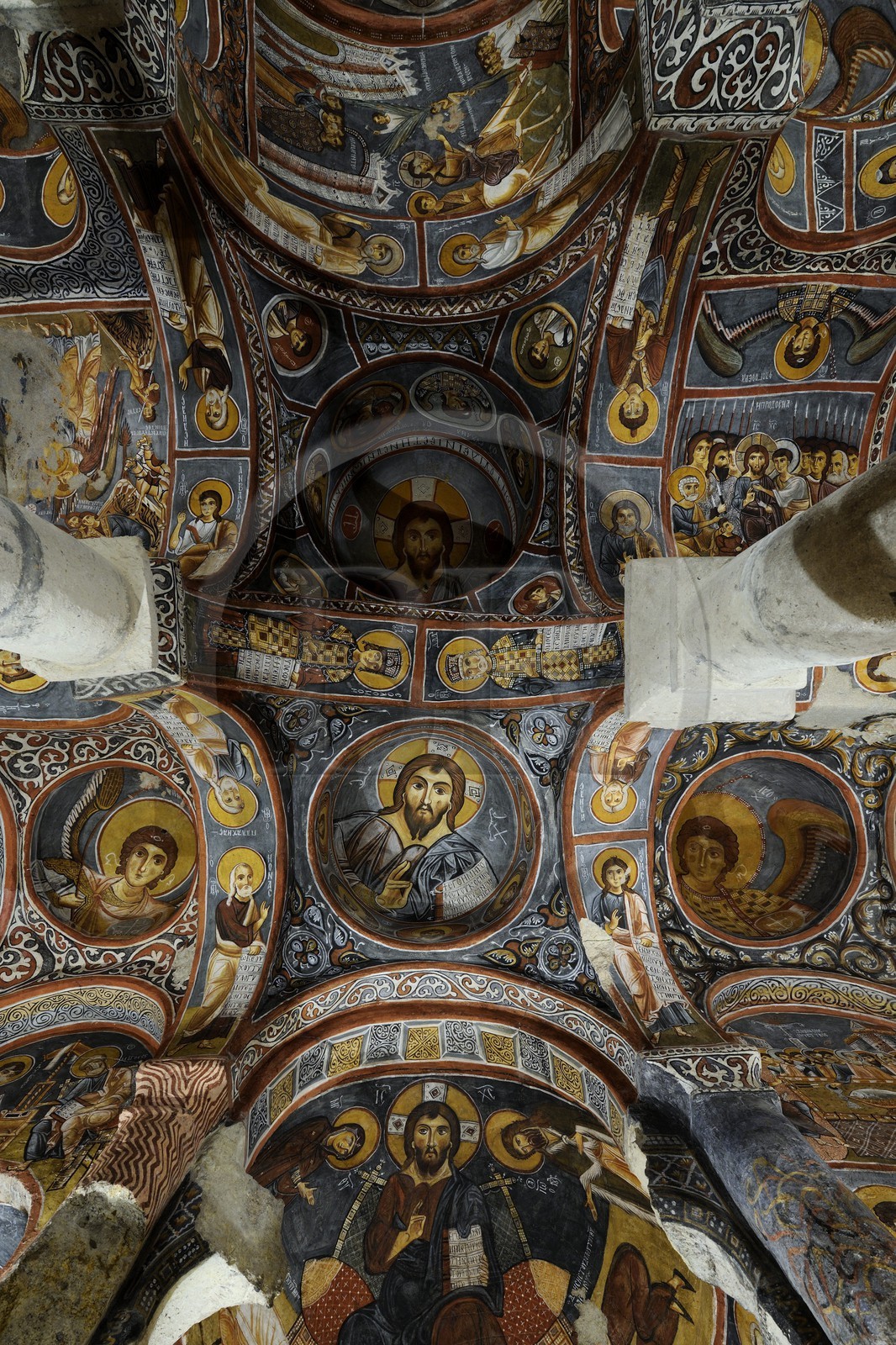 Turkey, Central Anatolia, Nevsehir Province, Cappadocia listed as World Heritage by UNESCO, Goreme, open air museum, Karanlik Kilise (Dark Church)