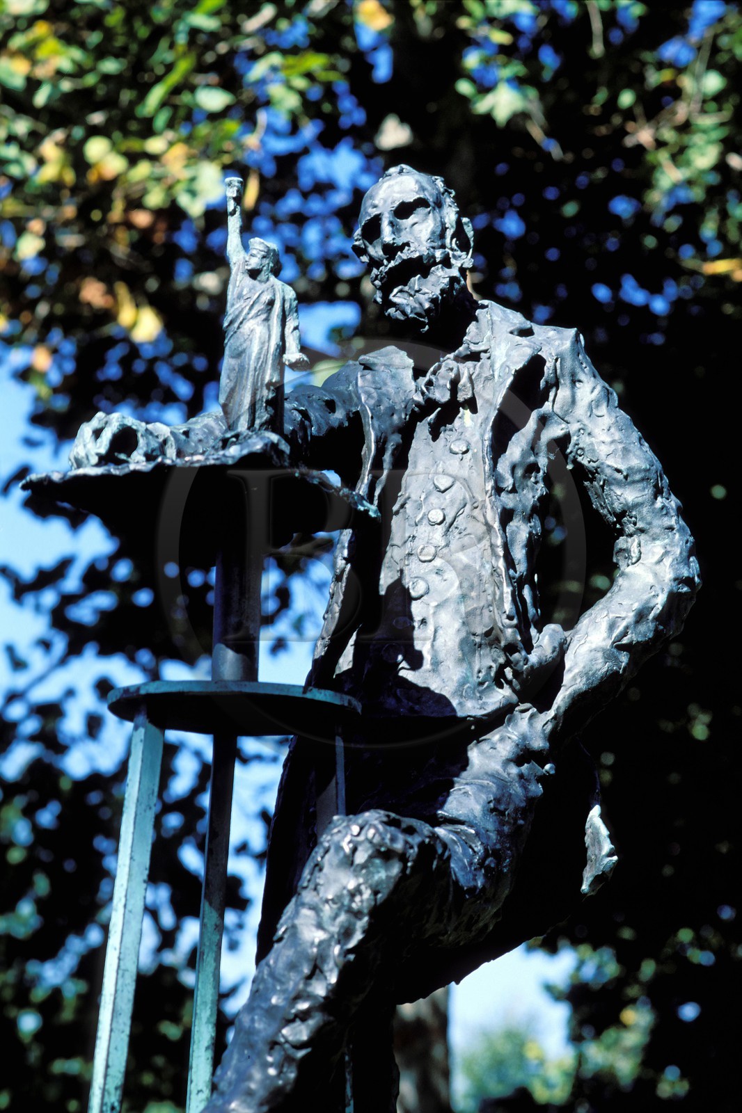 Etats-Unis, New York, Liberty Island, sculpture représentant Bartholdi, le créateur de la statue de la Liberté