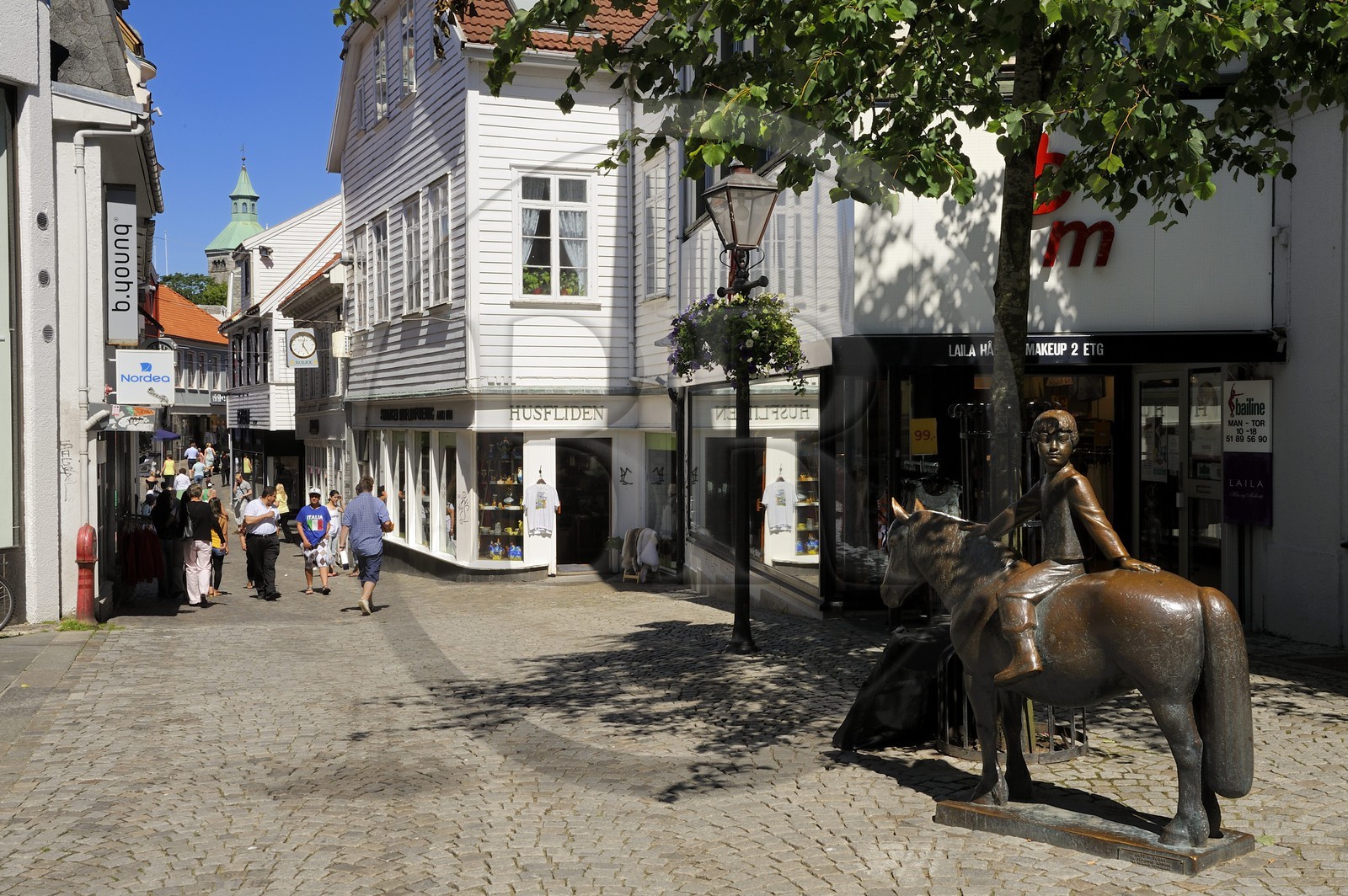 Norway, Rogaland County, Stavanger, wooden houses in the old town
