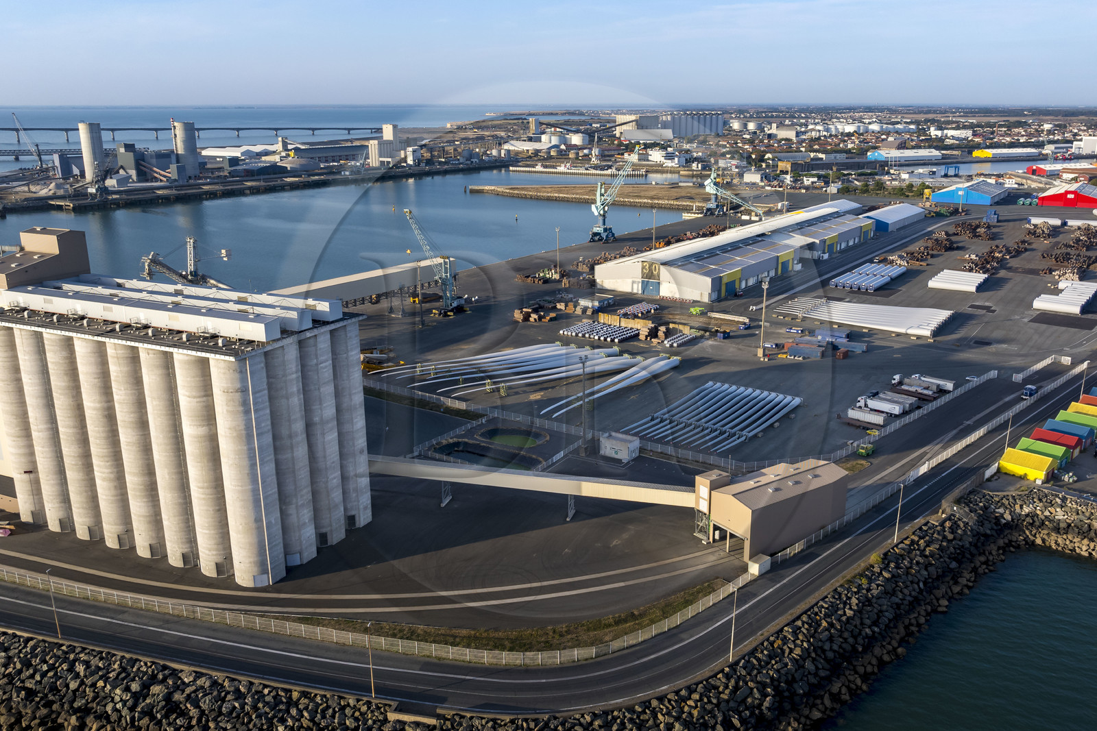 France, Charente Maritime, La Rochelle, the Port Atlantique La Rochelle, La Pallice trade port (aerial view)