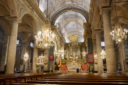 France, Alpes-Maritimes (06), Menton, la vieille ville, la basilique Saint-Michel-Archange