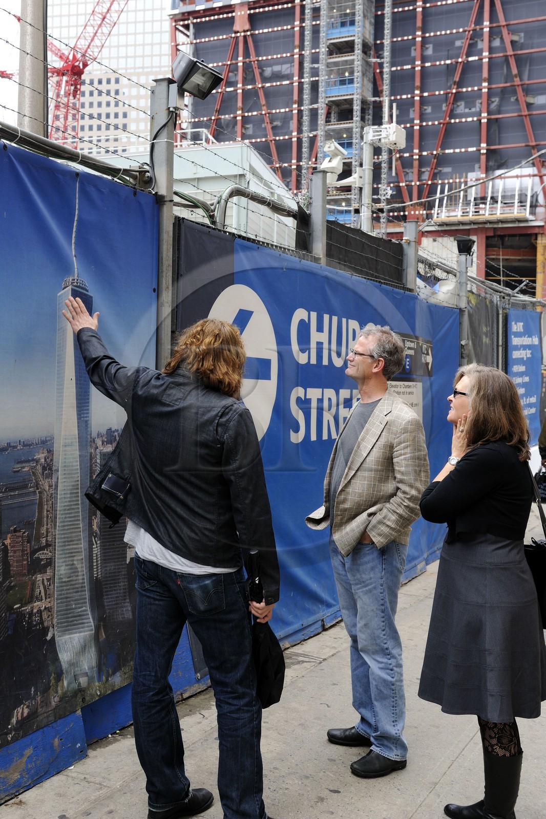 Etats-Unis, New-York, Manhattan, reconstruction du site de Ground Zero avec le One World Trade Center (Freedom Tower)