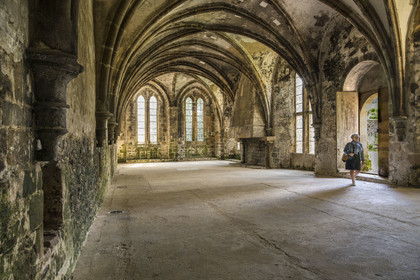France, Côtes d'Armor (22), Paimpol, abbaye de Beauport du XIIIème siècle, la salle au Duc