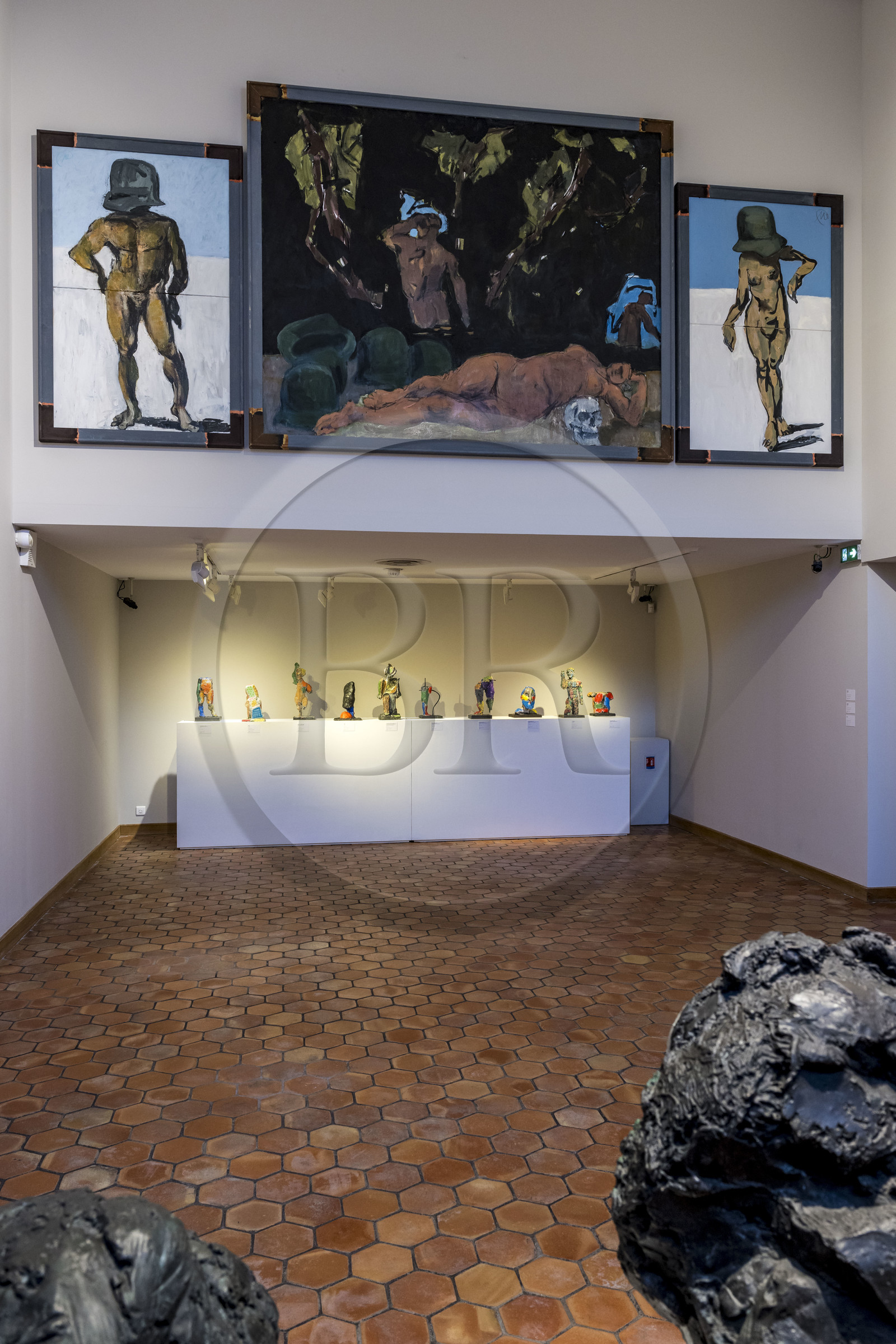 France, Paris (75), Musée Maillol, exposition Markus-Maillol de l'artiste allemand Markus Lüpertz en dialogue avec l'oeuvre d'Aristide Maillol