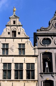 Belgique, Flandre, Anvers (Antwerpen), une des maisons des corporations (guildes) sur Grote Markt (Grand Place)