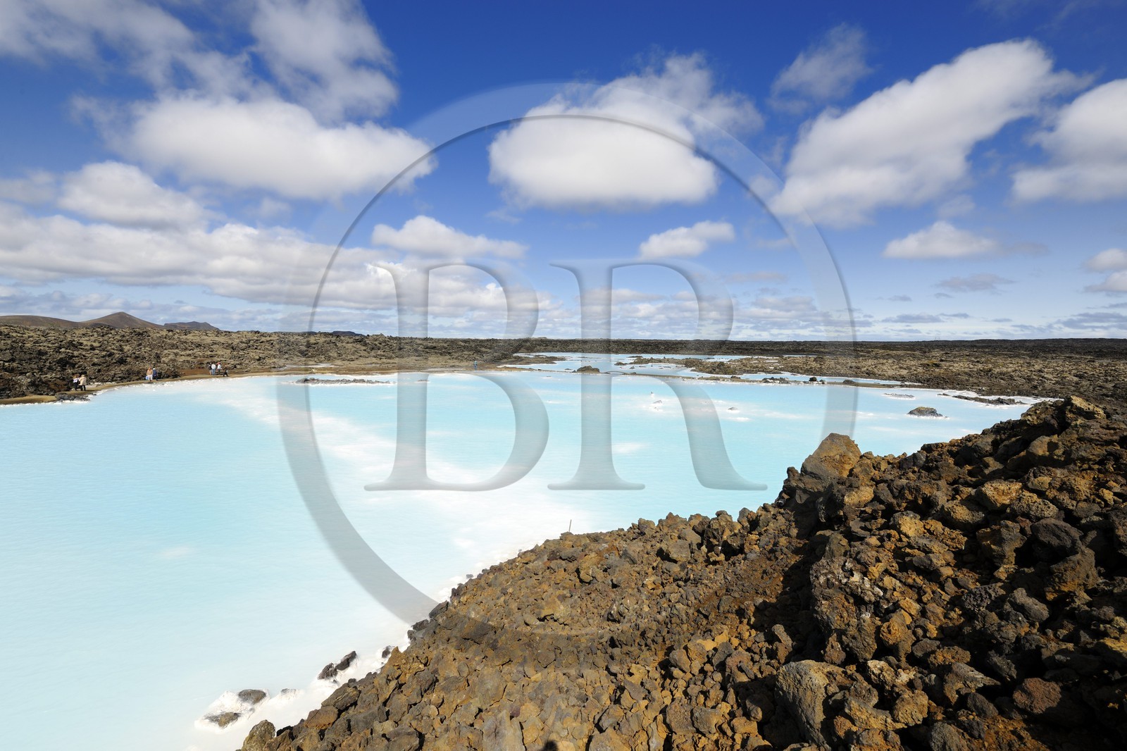 Iceland, Grindavik, the Blue Lagoon with waters rich in silica (Geothermal Plant)