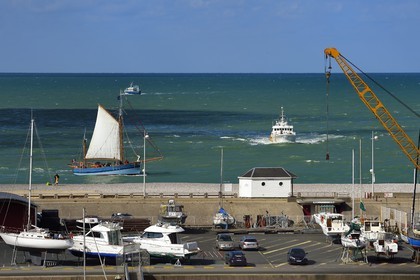 France, Seine-Maritime (76), Pays de Caux, Côte d'Albâtre, Fécamp, le vieux gréement la Tante Fine