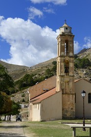 France, Haute-Corse (2B), Balagne, Le Giussani, église Santa-Maria Assunta sur la commune de Pioggiola