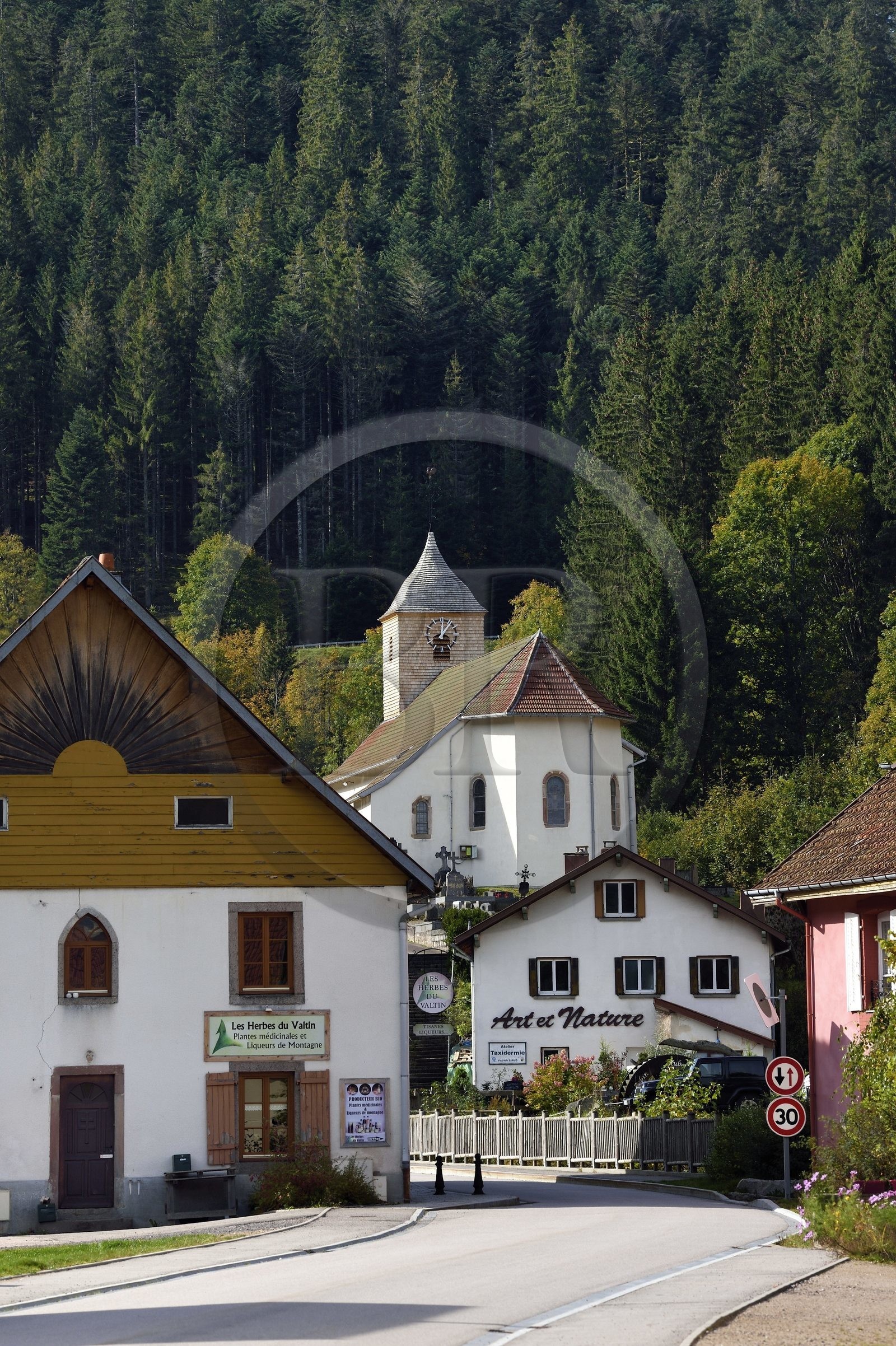 France, Vosges, Le Valtin, village in the upper valley of the Meurthe