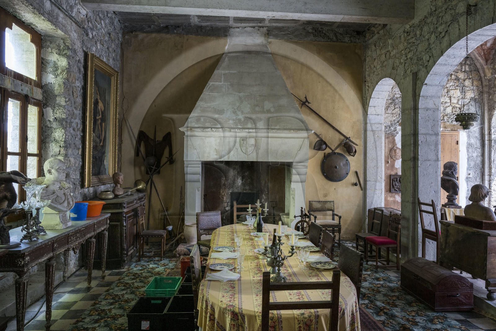 France, Drome, regional natural park of Baronnies provencales, Aulan, castle (12th century rebuilt 19th century)
