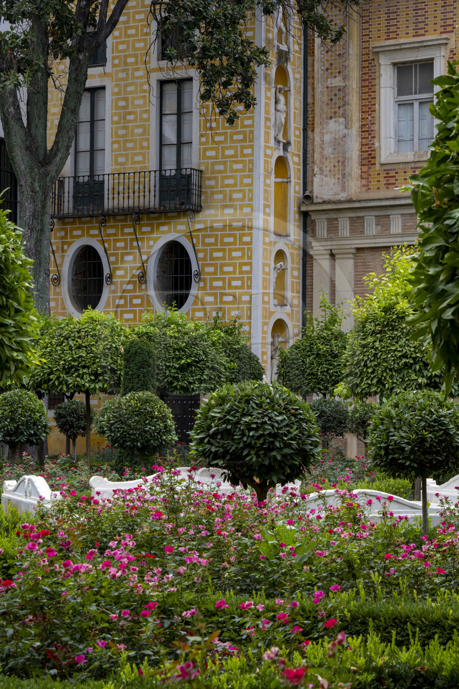 Spain, Andalusia, Sevilla, Casa de Pilatos (Pilate's House), a Mudejar-style palace, the Jardín Grande
