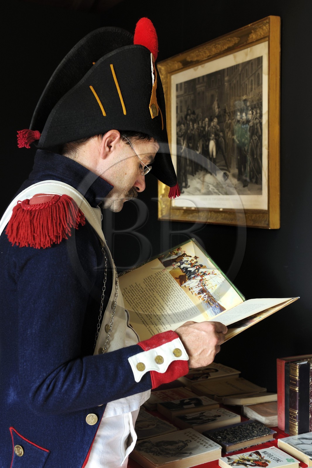 Italie, Ligurie, Sarzana, Napoleon Festival, lecture de livres dédiés à Napoleon