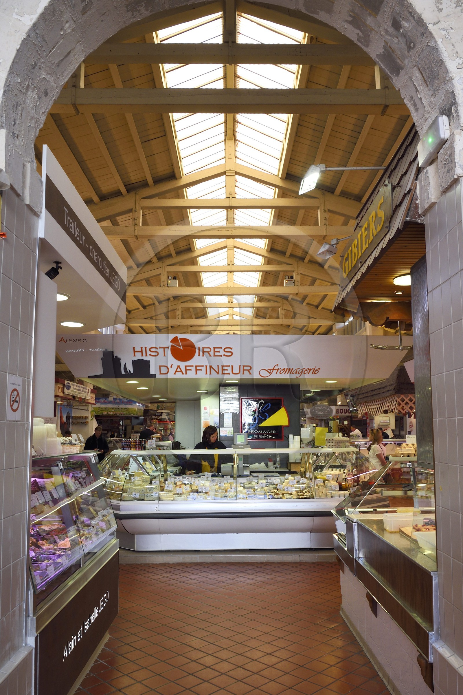 France, Charente-Maritime (17), La Rochelle, le marché couvert