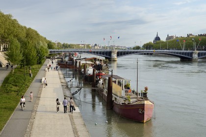 France, Rhone, Lyon, Rhone river banks, quai General Sarrail