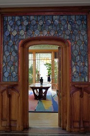 France, Meurthe-et-Moselle (54), Nancy, la maison Bergeret de style Art Nouveau, salon meublé par Louis Majorelle et boiseries par Eugène Vallin