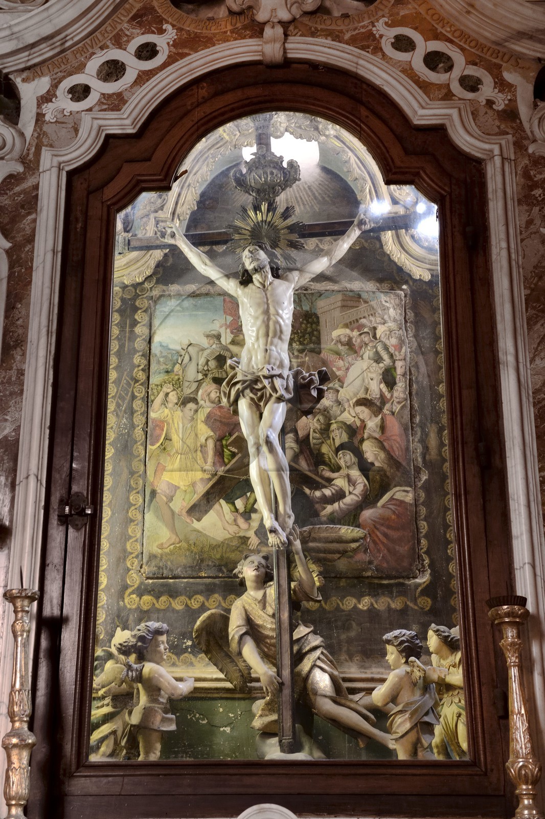 France, Haute-Corse (2B), Bastia, rue Napoléon, oratoire de l’Immaculée-Conception, les étudiants en médecine ont longtemps étudié le Christ dont les muscles parfaitement dessinés et les veines saillantes en faisaient un parfait modèle d’anatomie humaine