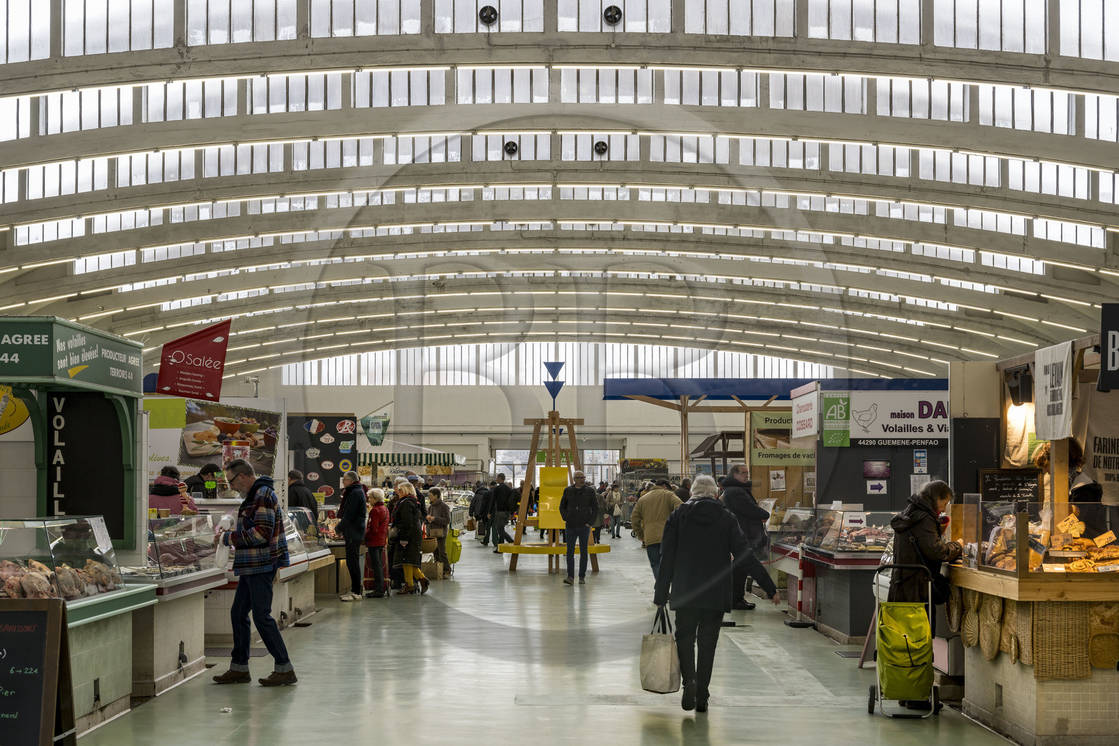 France, Loire-Atlantique (44), Saint-Nazaire, les halles du marché couvert de Saint-Nazaire construites entre 1956 et 1958