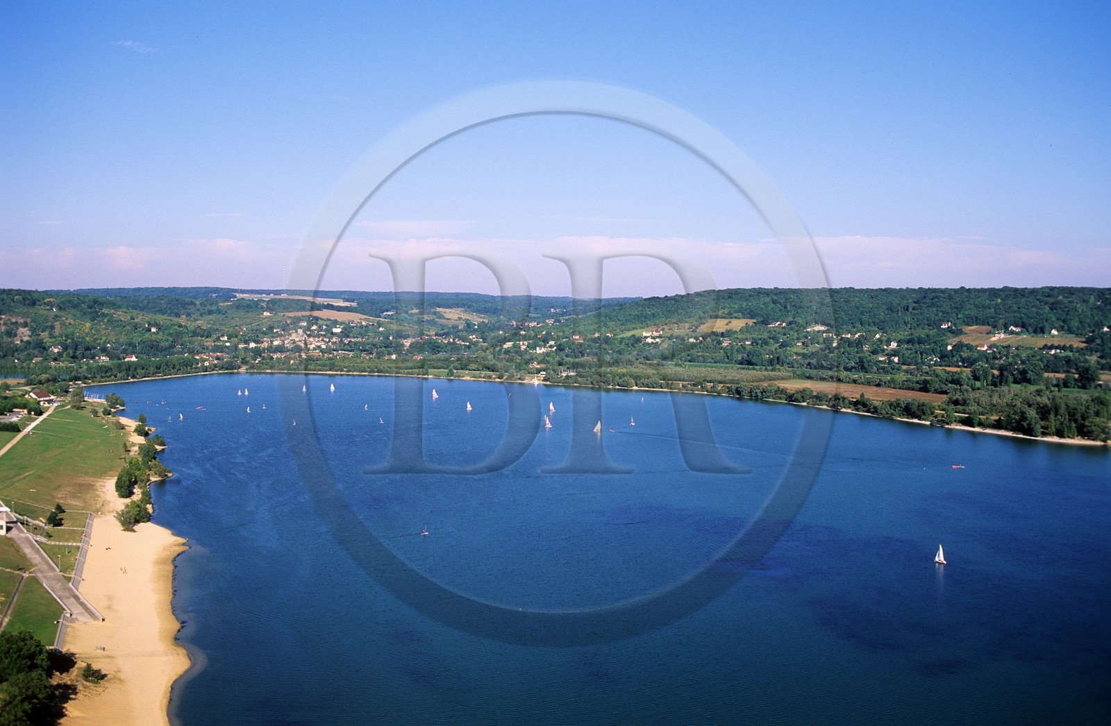France, Yvelines (78), base de loisirs de Mousseau-sur-Seine (vue aérienne)