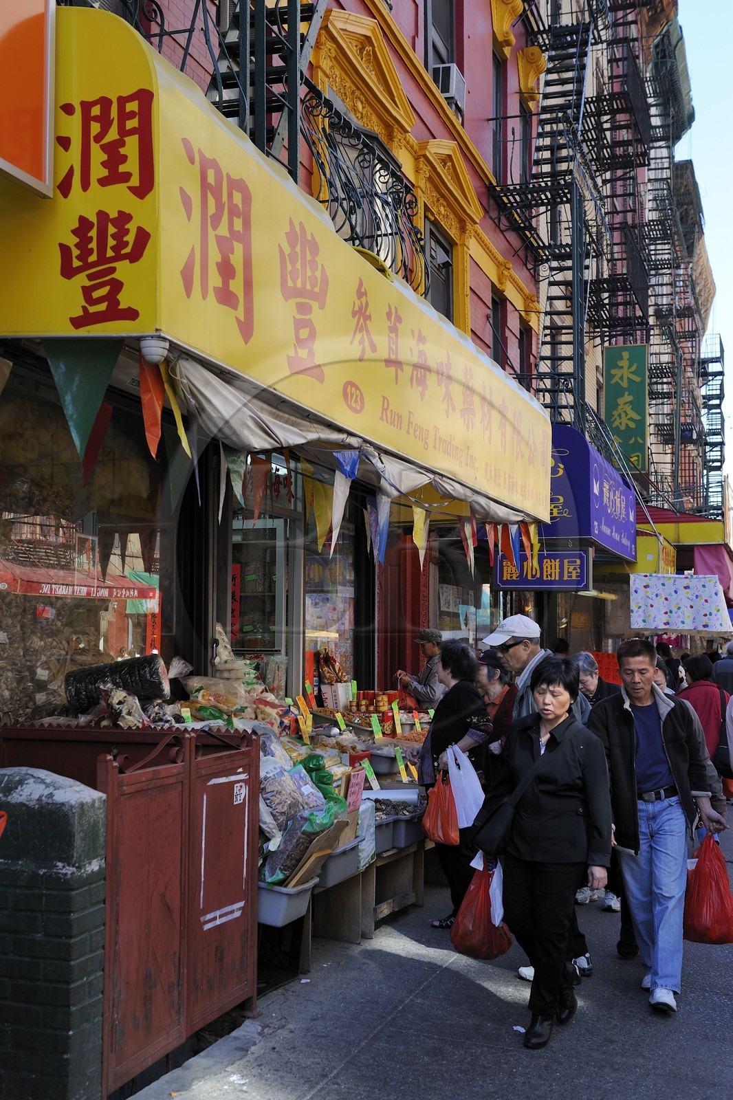 Etats-Unis, New York, Manhattan, Chinatown, commerces de Mott Street