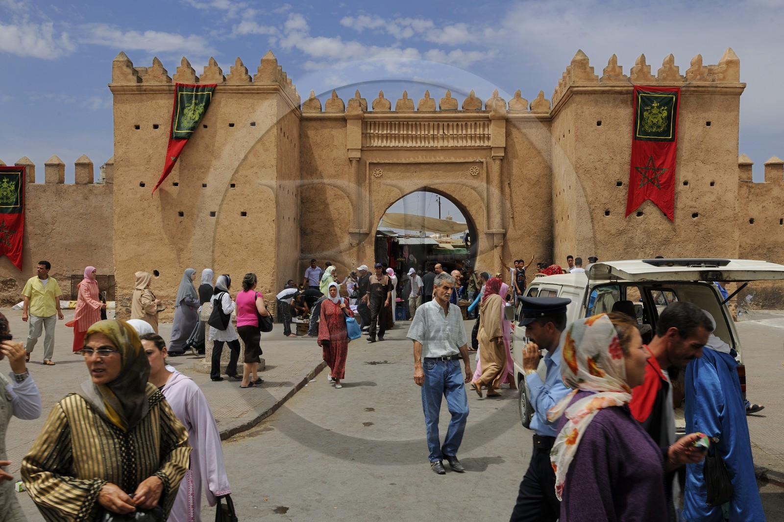 Maroc, région de l'Oriental, Oujda, la porte de la médina Bab Sidi Abdel Wahab