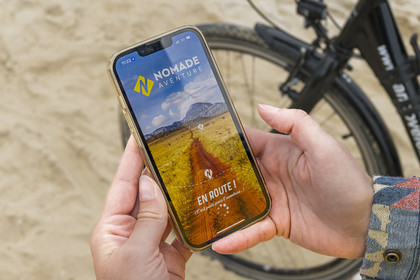 France, Vendée (85), île de Noirmoutier, utilisation du logiciel de Nomade Aventure