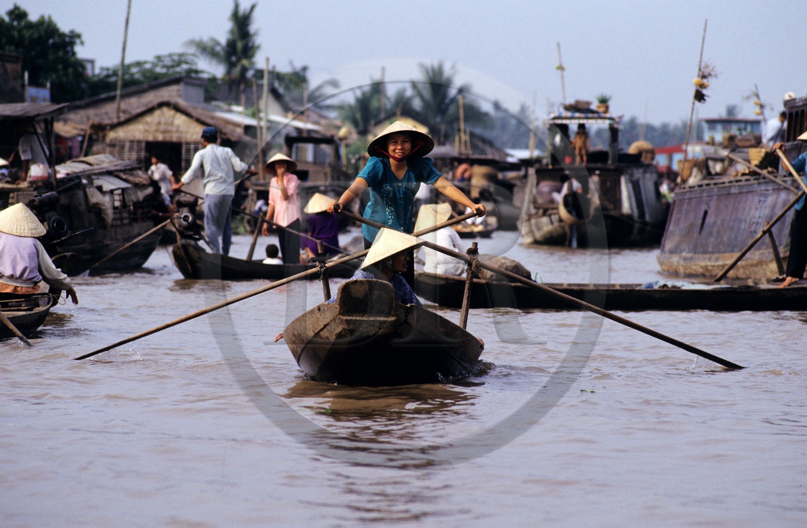 Vietnam, Can Tho, floating market on the Mekong river