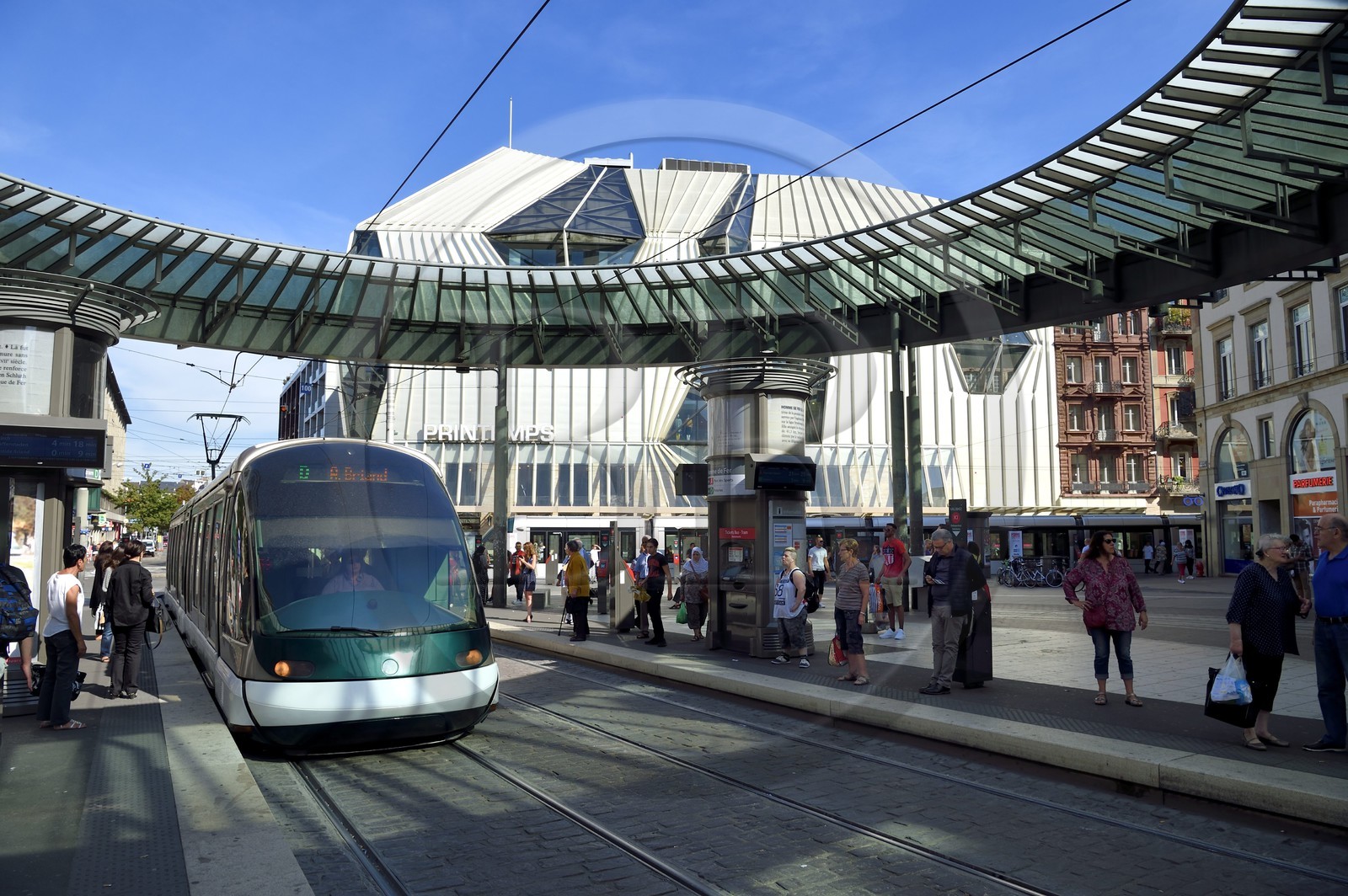 France, Bas-Rhin (67), Strasbourg, le grand magasin Printemps modernisé place de l'Homme de Fer
